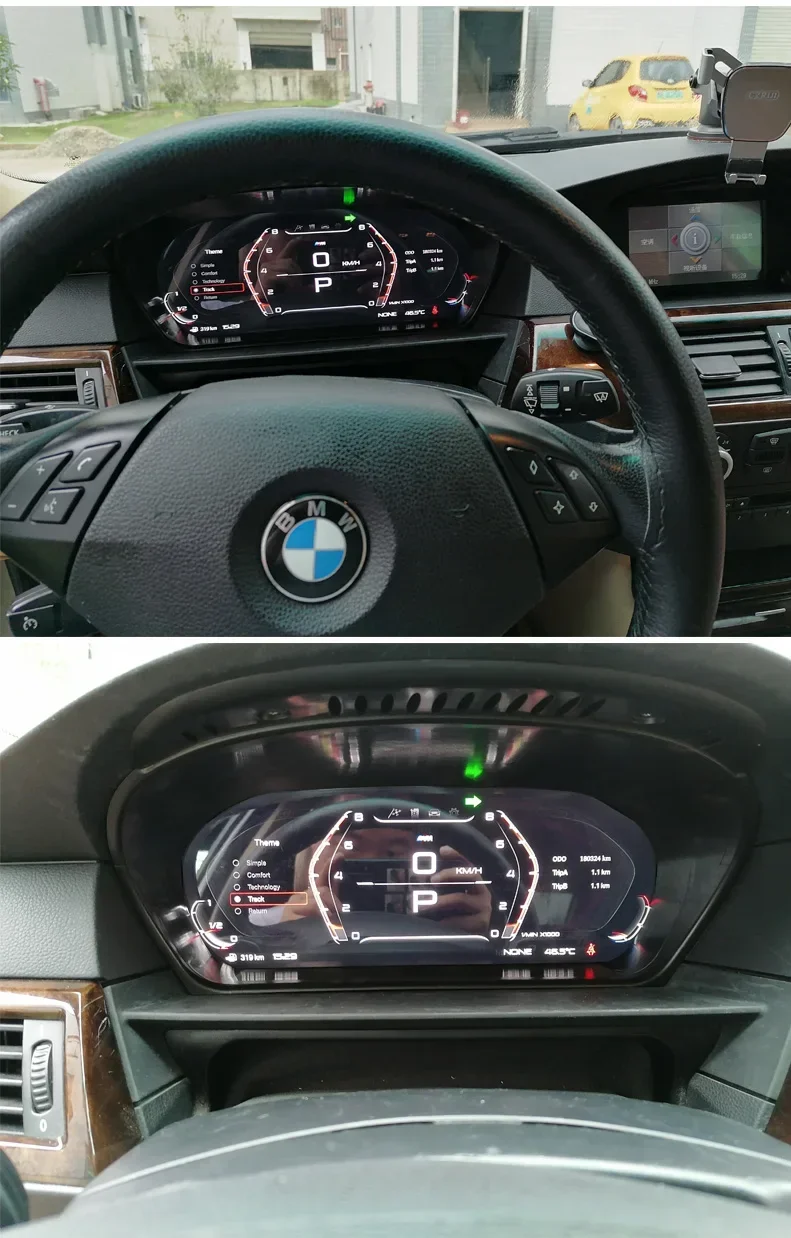 Retrofit Linux LCD Digital Speed Cluster Meter Dashboard Instrument Speedometer For BMW 5 Series E60 E61 E62 CCC CIC