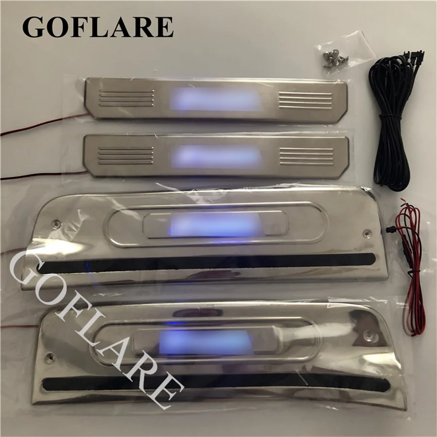 

Car Accessories For Mitsubishi X Pander X-pander Led Door Sill Scuff Plate Pedal Entry Guard Protector Cover welcome Pedal