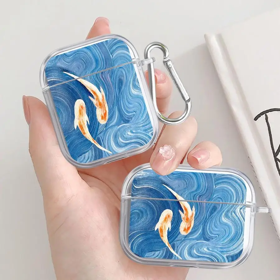 

Чехол для наушников Sea Fish Clear для Airpods Pro Pro3 4 2 3 Pro2 1