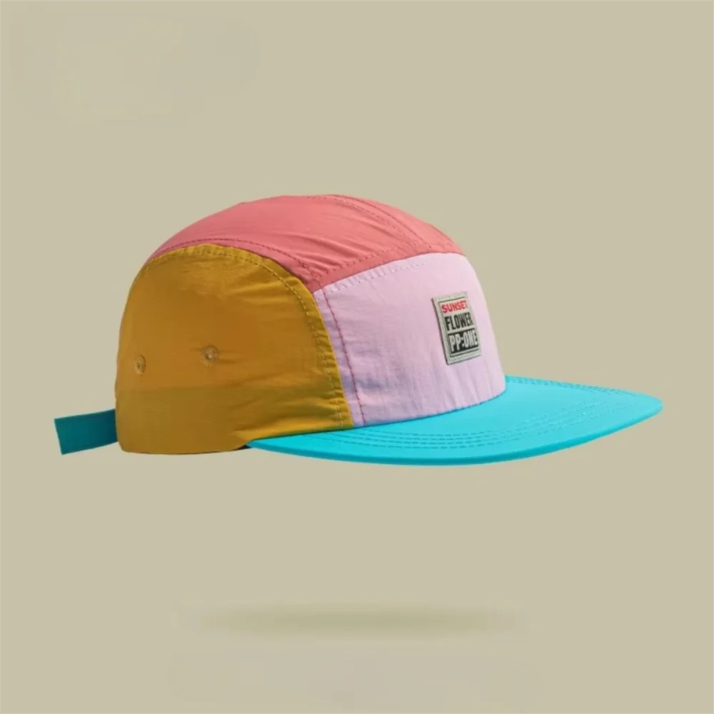 Casual Japanese Style Hip-hop Hats Thin Quick-drying Flat Brimmed Baseball Cap 5 Panel Breathable Sunscreen Hat Unisex