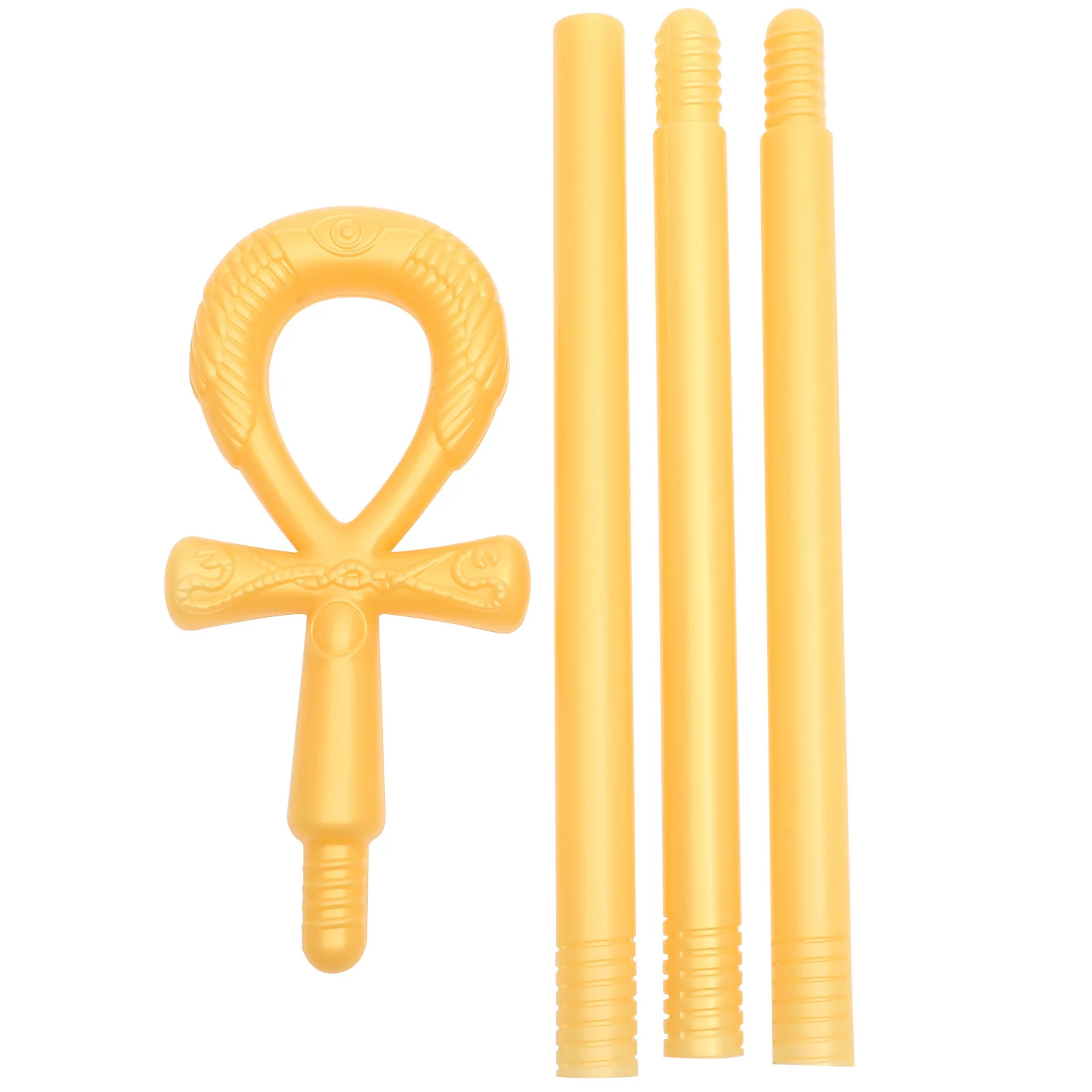 Halloween Cane Prop Pharaoh Scepter for Cosplay Costume Party Masquerade Fancy Dress Decorative Walking Stick Egyptian Theme