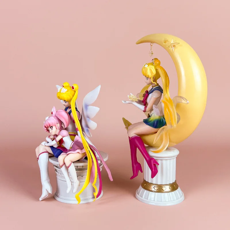 Kawaii Sailor Moon Figures Anime Tsukino Usagi Model Moon Hare Zero Cartoon Action Figurines Toy Dolls Collection Children Gift