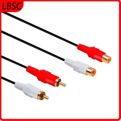 LBSC  RCA Extension Cable - 2RCA Audio Extender Adapter Cable Coupler Male to Female Dual Red/White Connector