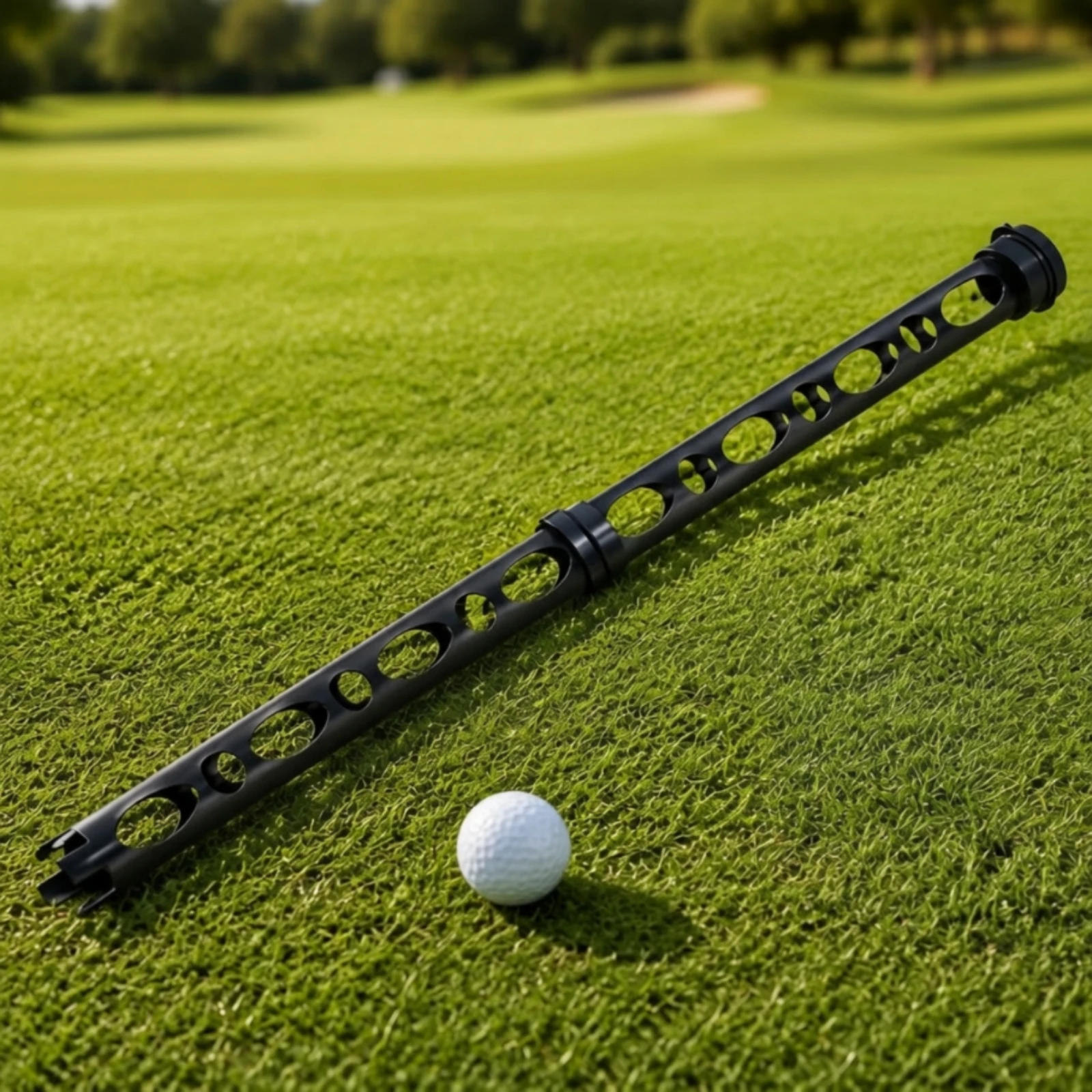 Golf Ball Retriever Tube Compact Two-Section Golf Ball Retriever Wear-Resistant Easy to Use for Golfers, Course Maintenance