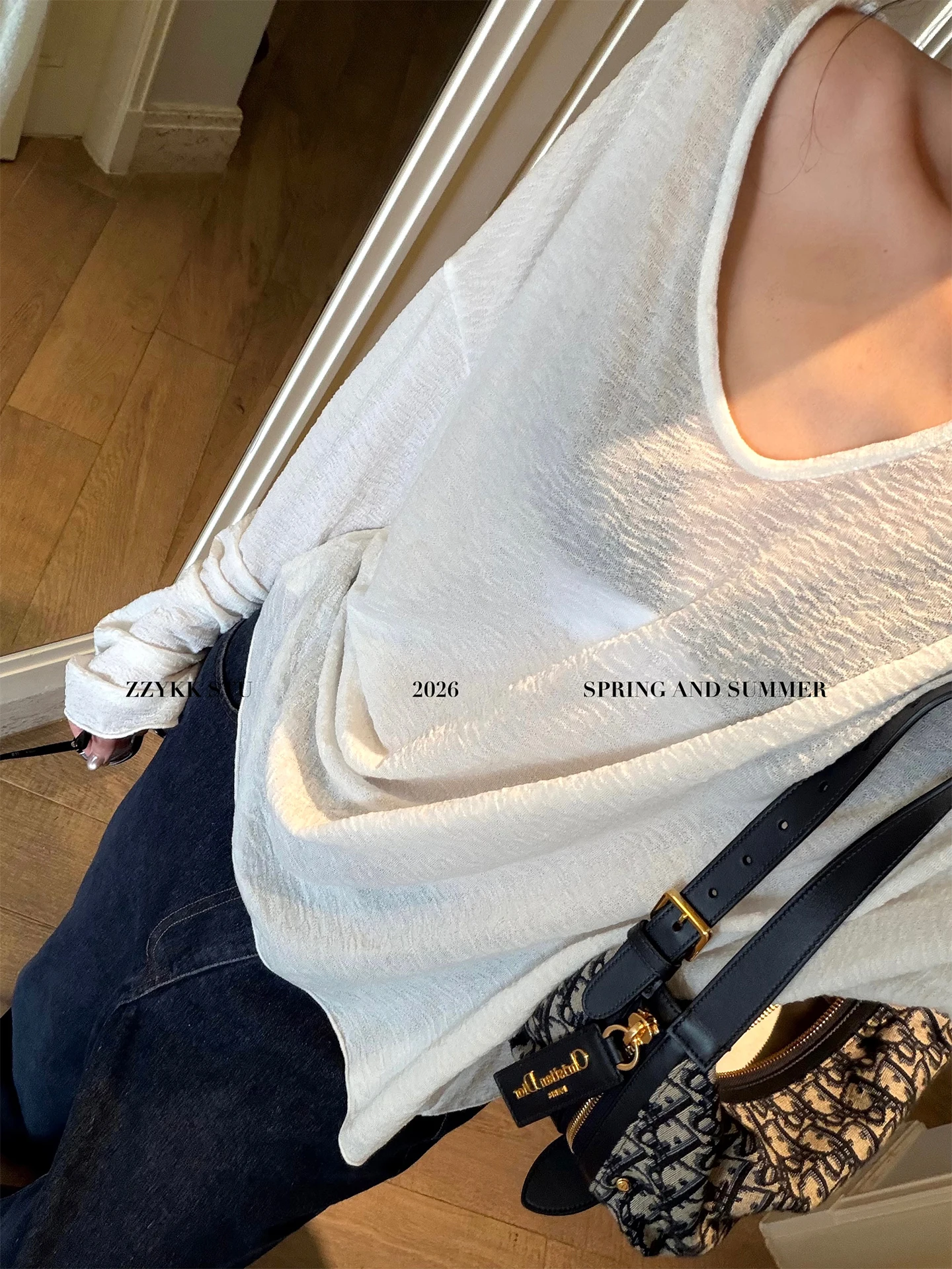 

Zzykk Ice Oxygen Long Sleeve T-Shirt Women's Loose V-Neck Pure Color Sun Protection Shirt Casual Style Loose Fit Wool Blend