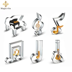 DIY Music Note Stainless Steel Cookie Stamp Cutters Moulds Cute Biscuit Mold Fondant Pastry Cake Decorating Baking Kitchen Tools