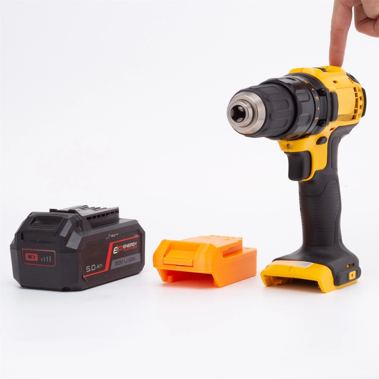 Adaptador convertidor de baterías para Dewalt 18V/SKIL 20V, adaptador de litio para convertir a herramientas Dewalt/SKIL sin batería ni herramientas)