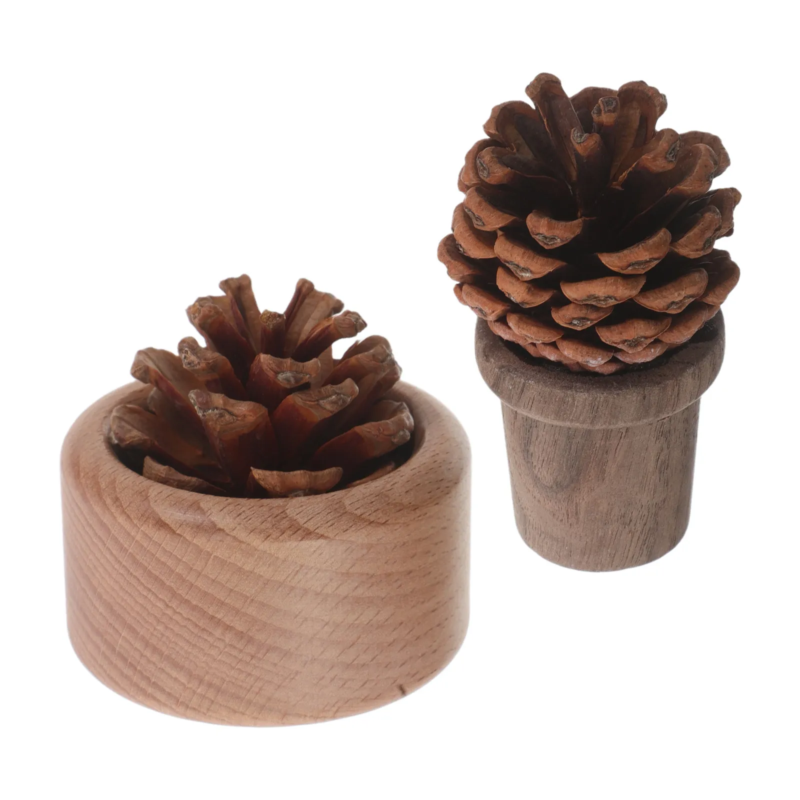 

2Pcs Solid Wood Essential Oil Diffuser Wood Grain Aromatherapy Diffuser for Home Bedroom Car Passive Scent Release Decor