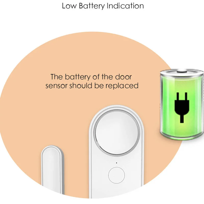 Smart Door and Window Sensor com Sirene, Alarme Anti-roubo Portátil, Interruptor De Som De Campo, Detector Magnético, Controle Inteligente De Voz