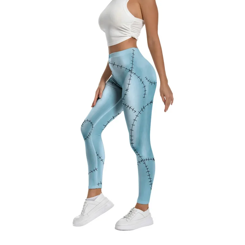 Cosplay Costume Women Sexy Girl Sally Leggings Fitness Tights Trousers Halloween  Party Horro Zombie Carnival Bottom Female view 5