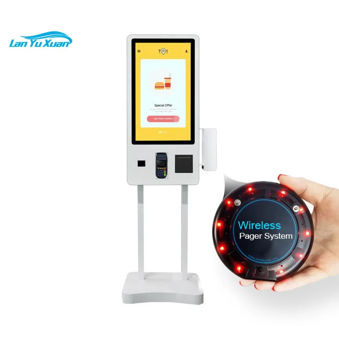 

15.6 21.5 24 32inch self services payment machine printer kiosk automatic touch screen ordering kiosk for restaurant