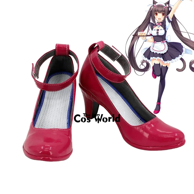 Nekopara Chocola Vanille Anime Aanpassen Cosplay Hoge Hakken Schoenen Schoeisel voor Meid Uniform Kostuums