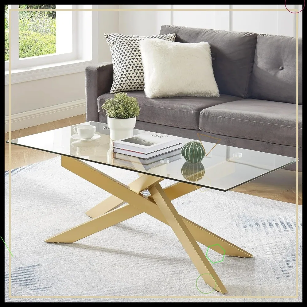 

Современный стеклянный журнальный столик с закаленной столешницей и металлическими ножками для гостиной, офиса, небольшого пространства