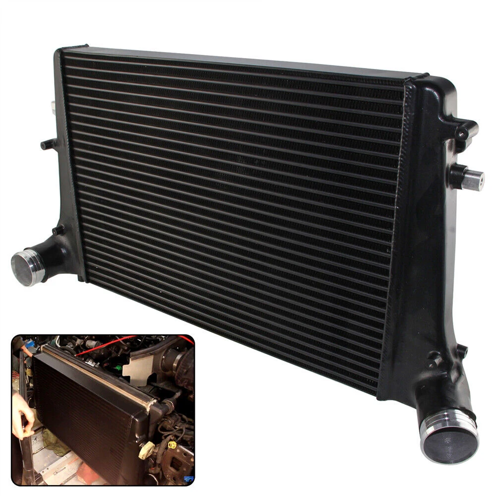 2026 Hot Selling KYOSTAR Performance Black Aluminum 65mm Competition Intercooler Kit for VW MK5 MK6 1.6 2.0 TDI Golf Jetta