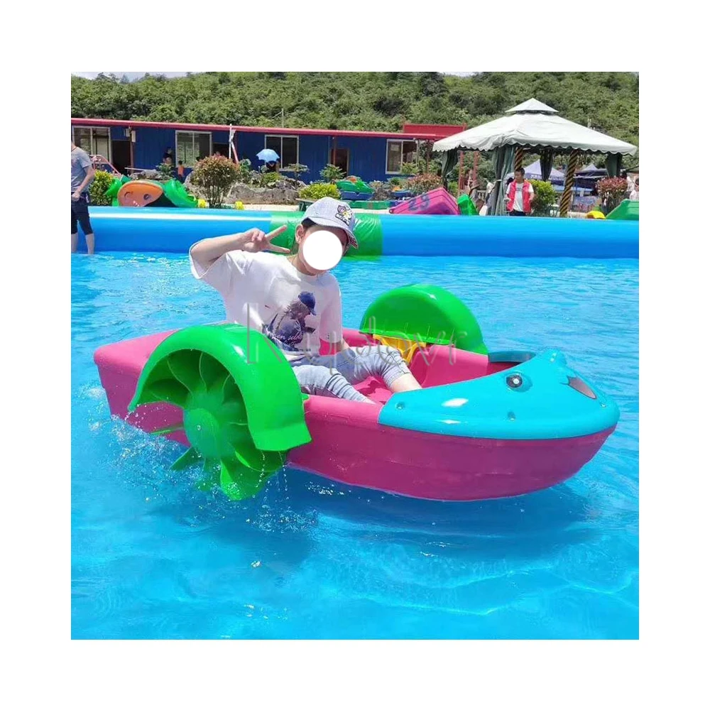 Luxury big amusement shallow water kids ride bumper play park equipment cheap water boat