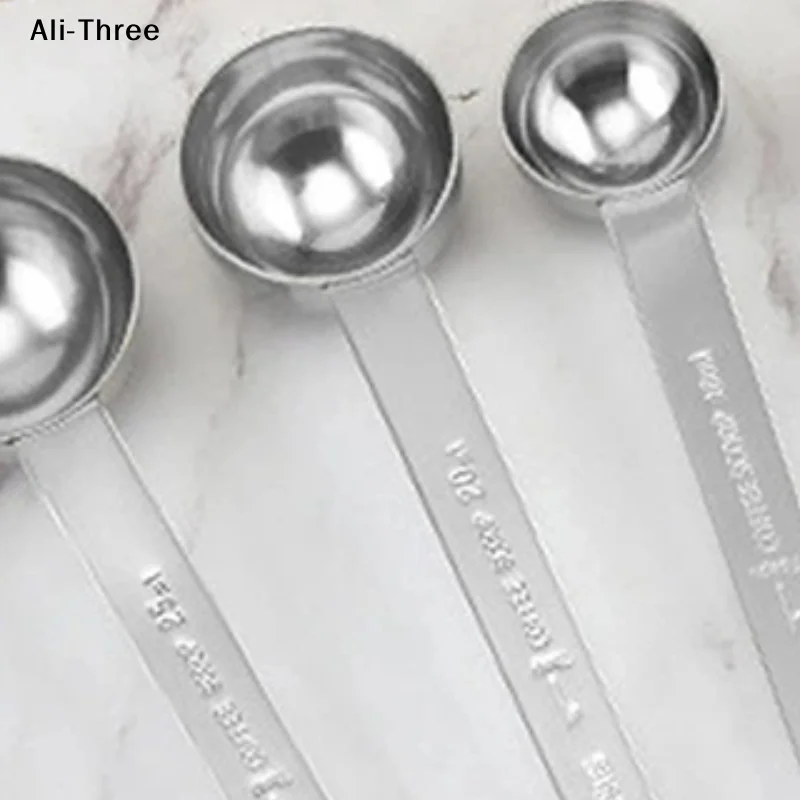 Cucharas para café con mango largo, cuchara medidora de acero inoxidable 201 para café en polvo, apta para contenedor de café molido