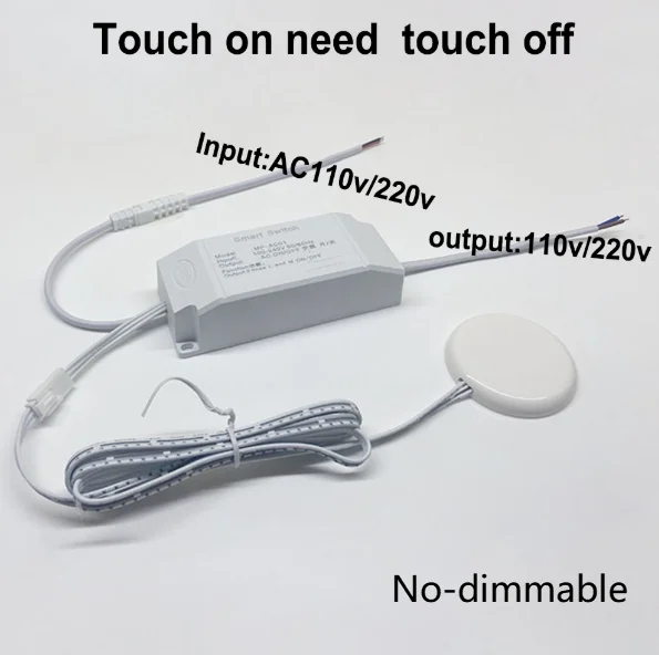

Touch Sensor Switch for Custom Lighting Dimmable Adjustable Sensitivity Suitable for Wood and Acrylic 110V 220V