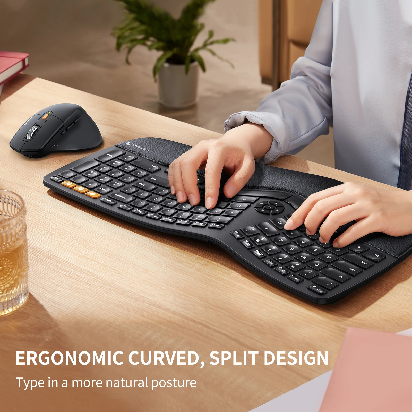 ProtoArc EKM01 Ergonomic Wireless Ultra-slim Mute Office Slim 2.4g Keyboards And Mice Set Keyboard And Mouse