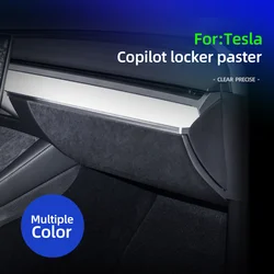 Italian Top Suede Co-pilot Instrument Panel Trim Protective Sticker For Tesla Model 3 2020-2023 Model Y 2020 2021 2022 2023 2024
