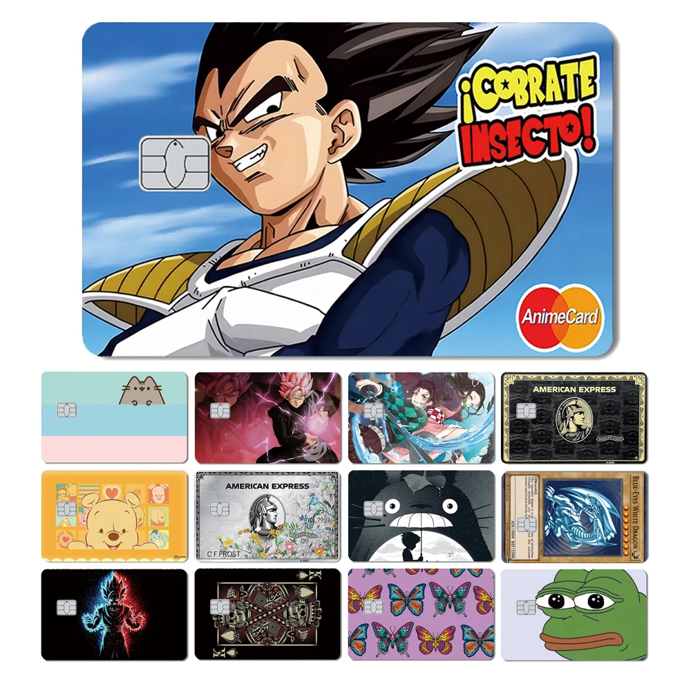 Anime Dragon Ball Pikachu One Piece Cartoon Blue Eys Dragon PVC Credit Debit Bank Card Bus Card Film Skin Sticker