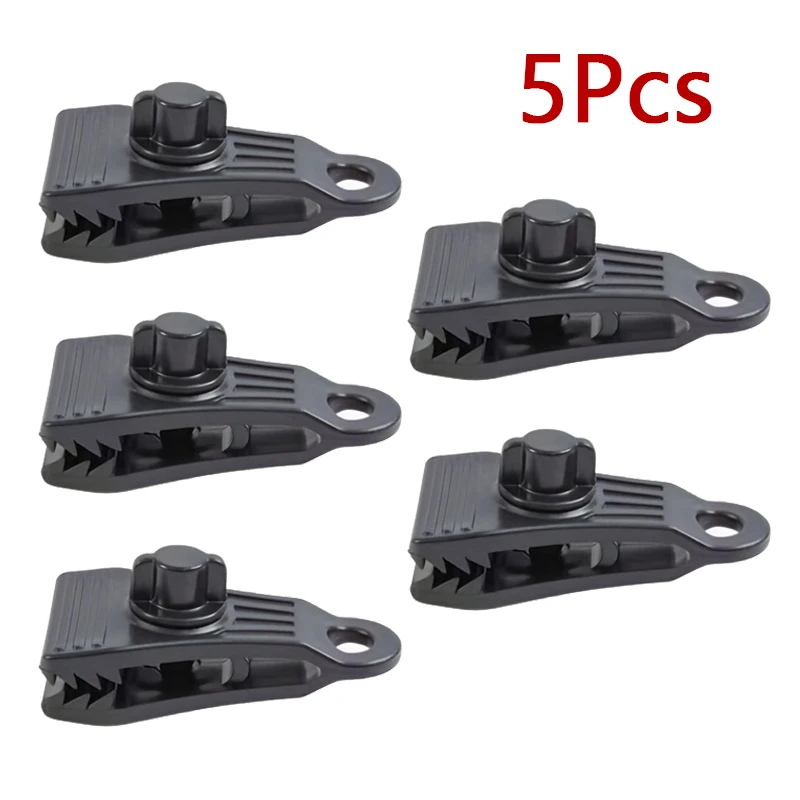 

5Pcs Black Multi-Season Outdoor Clips For Camping Awnings RV Canopies Trucks Boats Secure Fixation Durable Weather-Resistant