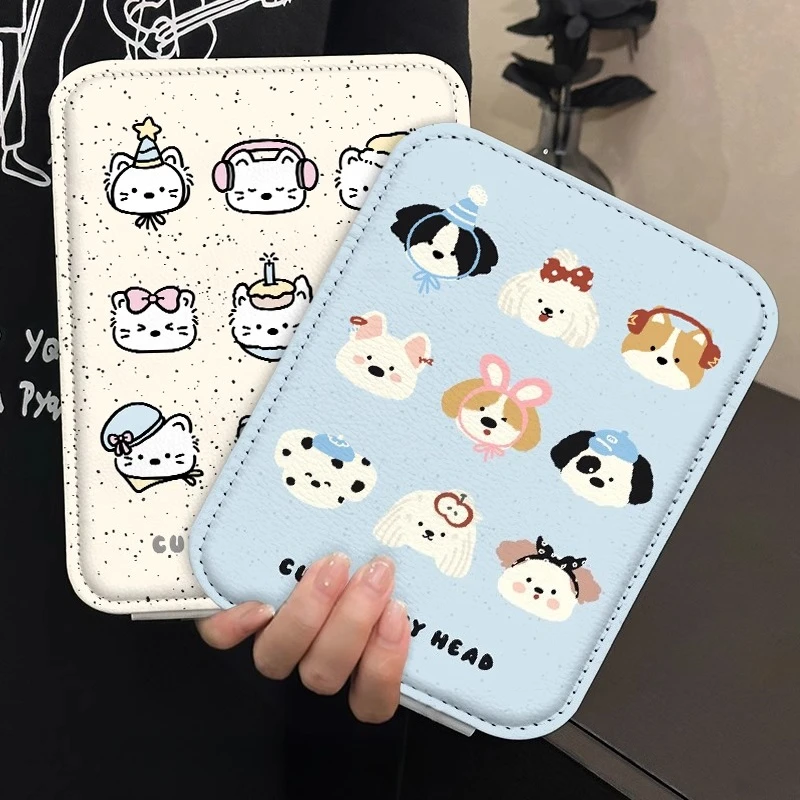 

Decal Rectangle Mirror Women Nordic Handheld Kawaii Aesthetic Mirror Standing White Espelho Decorativo House Accessories