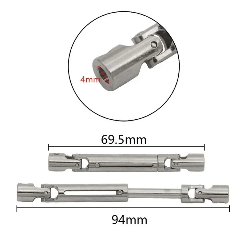 Metal Carbon Steel Universal Drive Joint for 1/12 MN82 LC79 MN78 Ural Truck RC Car Replacement Upgrade Parts