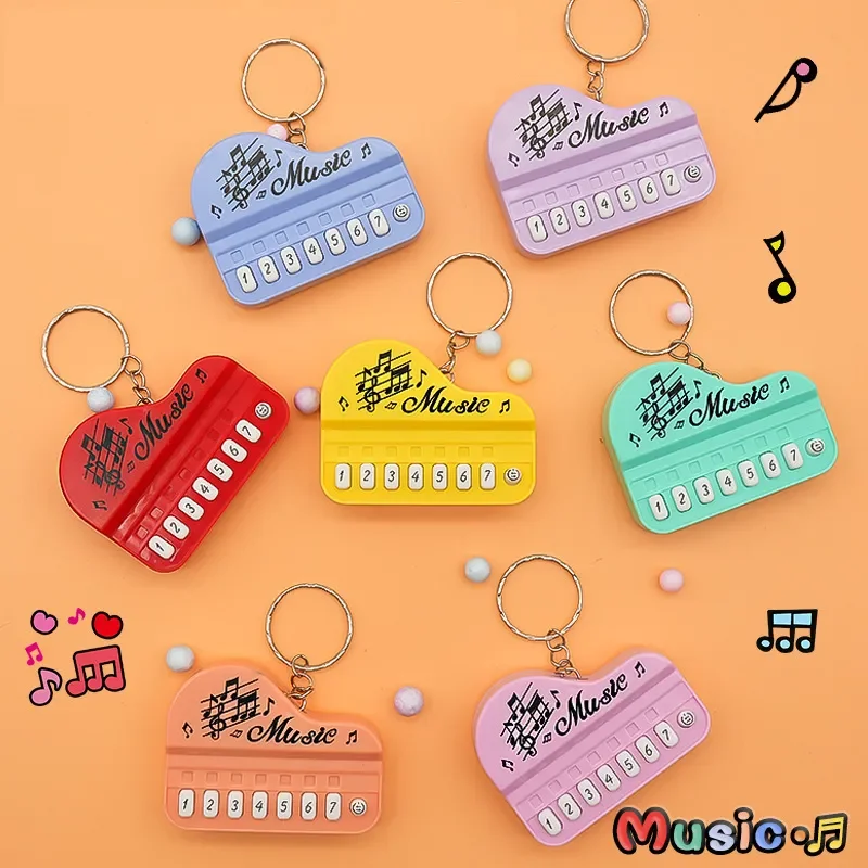 Mini Piano Electrónico Luminoso de Llavero, Juguete Musical Antiestrés, Colgante para Bolsa, Regalo Creativo para Adultos y Adolescentes