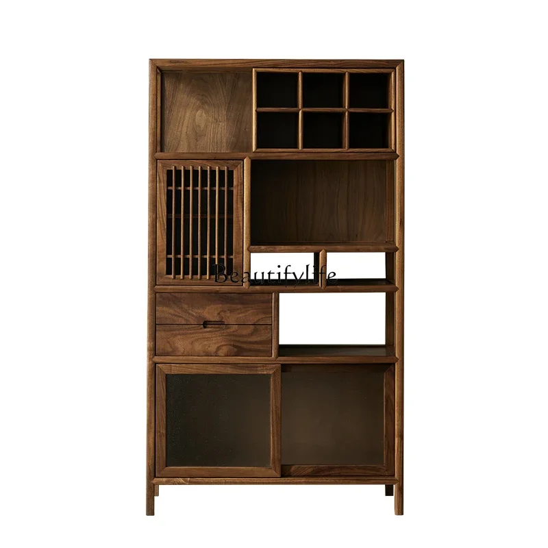 

12New Chinese solid wood bogu frame tea storage display Duobao Pavilion storage cabinet