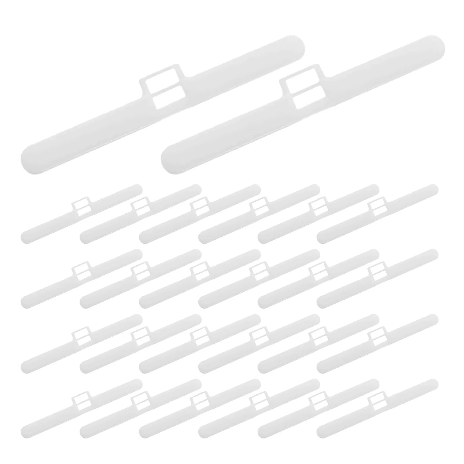 40Pcs Vertical Blind Holders Double Hole Slat Hangers for Smooth Stable Curtain Movement Repair Replacement Tabs Premium Plastic - view 3