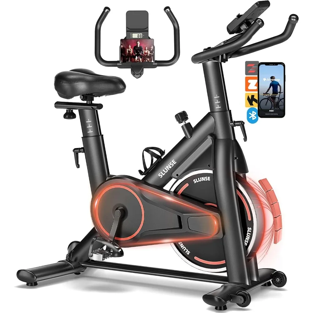 Adjustable Magnetic Resistance Home Exercise Bike 350lb Capacity Quiet Ride Digital Display Phone Holder
