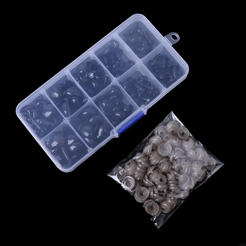 100 pcs keamanan plastik untuk hidung segitiga untuk boneka mainan mewah boneka hewan maki n2ud