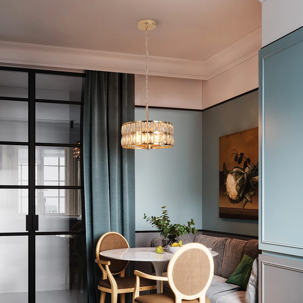 Crystal Ceiling Chandeiler Lamp Modern Indoor Lighting Pendant Light Fixtures Home Decora Led Hanging Light Living Bedroom Lamps