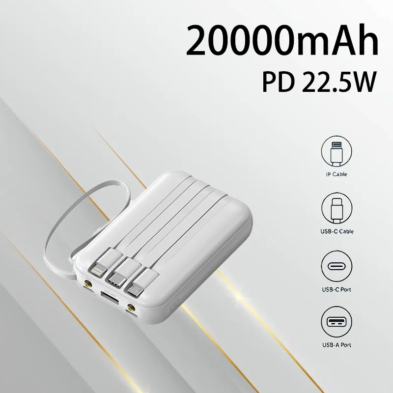 

Компактный мини-павербанк 10000 мАч 20000 мАч 22.5 Вт с быстрой зарядкой, портативный аварийный источник питания для повседневного использования