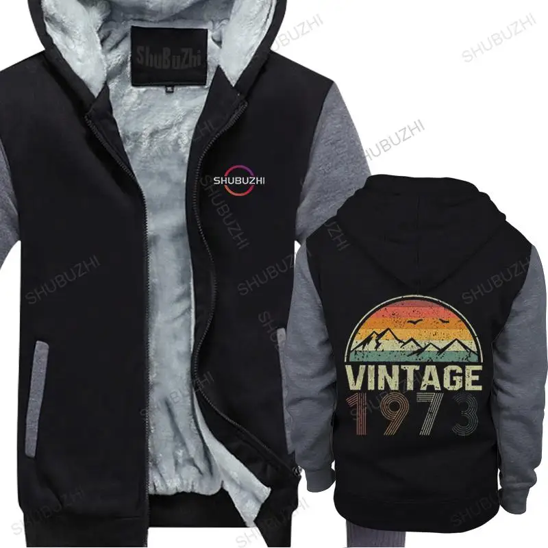 Classic Vintage 1973 hoodies Men Soft Cotton  thick hoodies Urban fleece Tops fall Birthday fall Loose Fit Clothing Merch