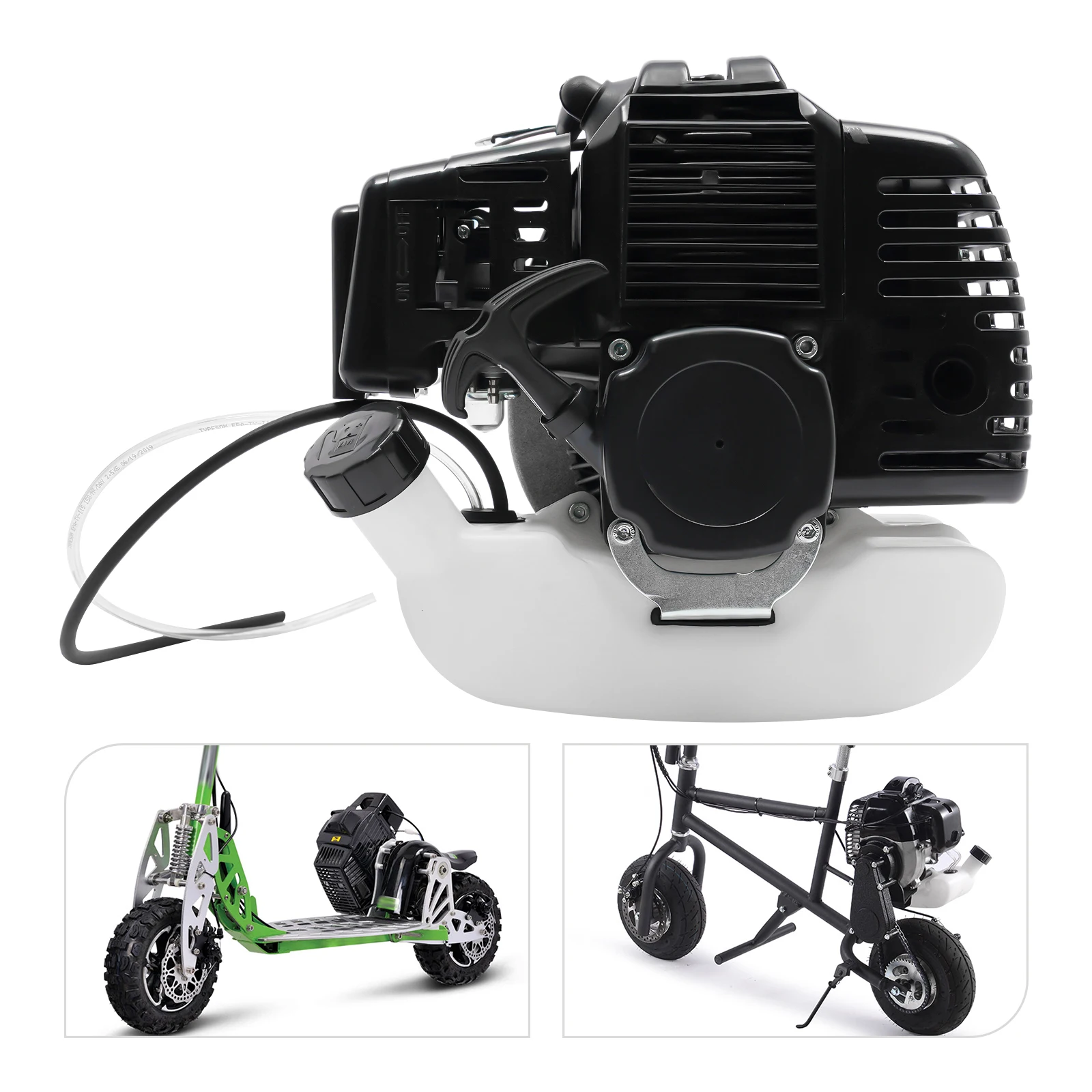 49CC 2 Stroke Air-Cooled Engine Motor + Fuel Tank for Pocket Bike Scooter Atv Chopper Tricycle