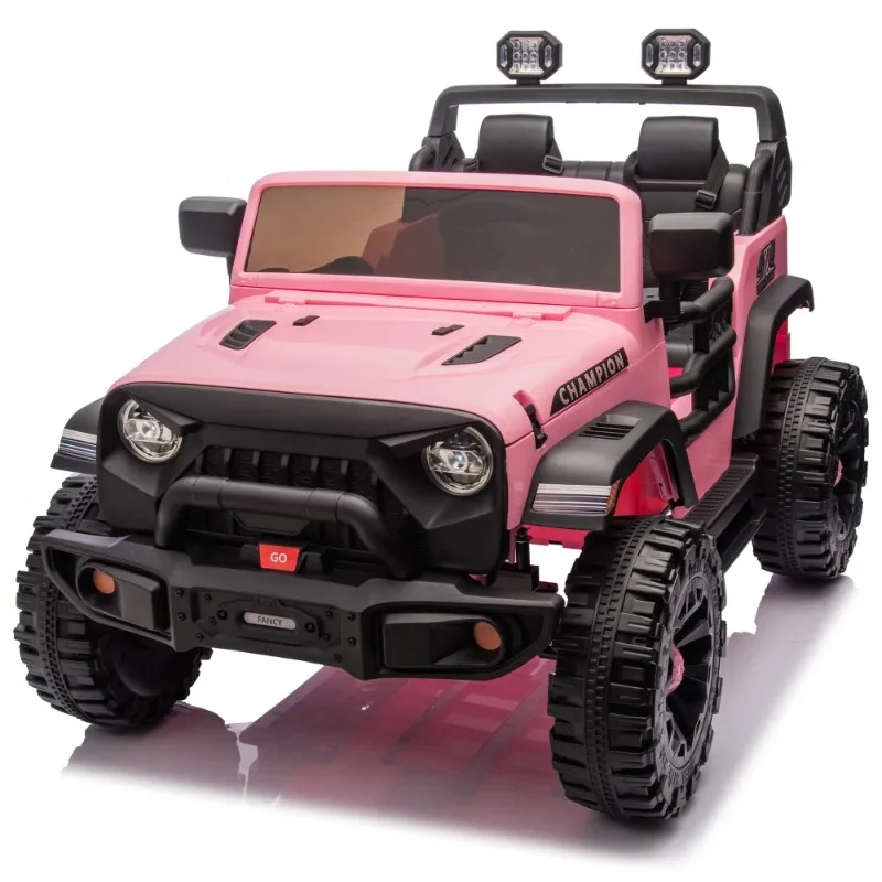 ركوب كهربائي للأطفال بمقعدين 24 فولت 400 وات مع جهاز تحكم عن بعد، تعليق 4 عجلات، أضواء LED، بلوتوث، USB، للأعمار من 3 سنوات فما فوق #6