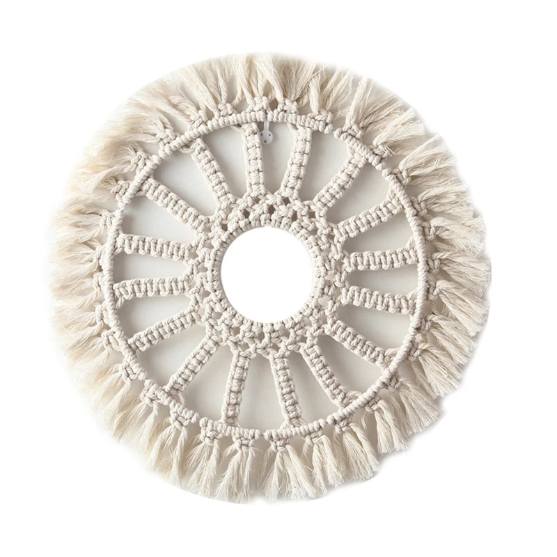 Macrame Mirror Frame Tapestry Wall Hanging Decorative Mirror Bohemia Creative Home Art Wall Decorations