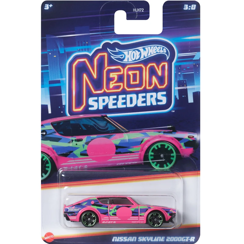 Mattel Hot Wheels Neon Speeders HLH72 A B C Коллекция моделей Литой под давлением 1:64 Металлические автомобили Игрушка в подарок