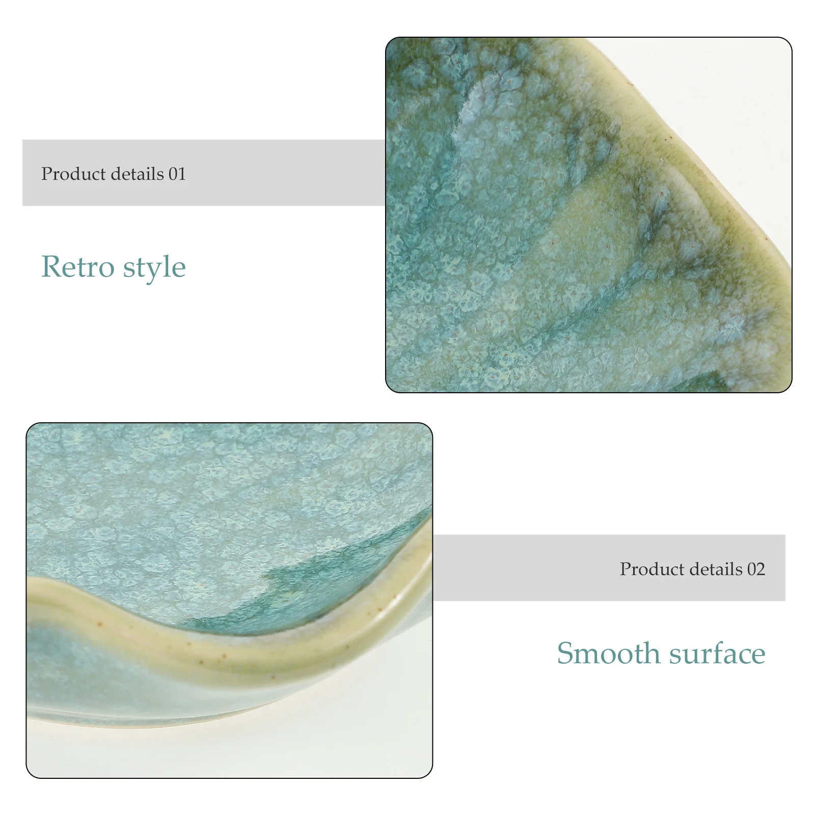 

2Pcs Jewelry Holder Dish Lotus Leaf Shape Ceramic Ring Tray Decorative Small Trays Storage for Rings Earrings Accessories