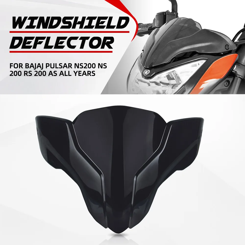Accesorios para motocicleta, parabrisas para BAJAJ Pulsar NS200 NS 200 RS 200 AS TODOS LOS AÑOS, parabrisas a prueba de viento, deflector de viento