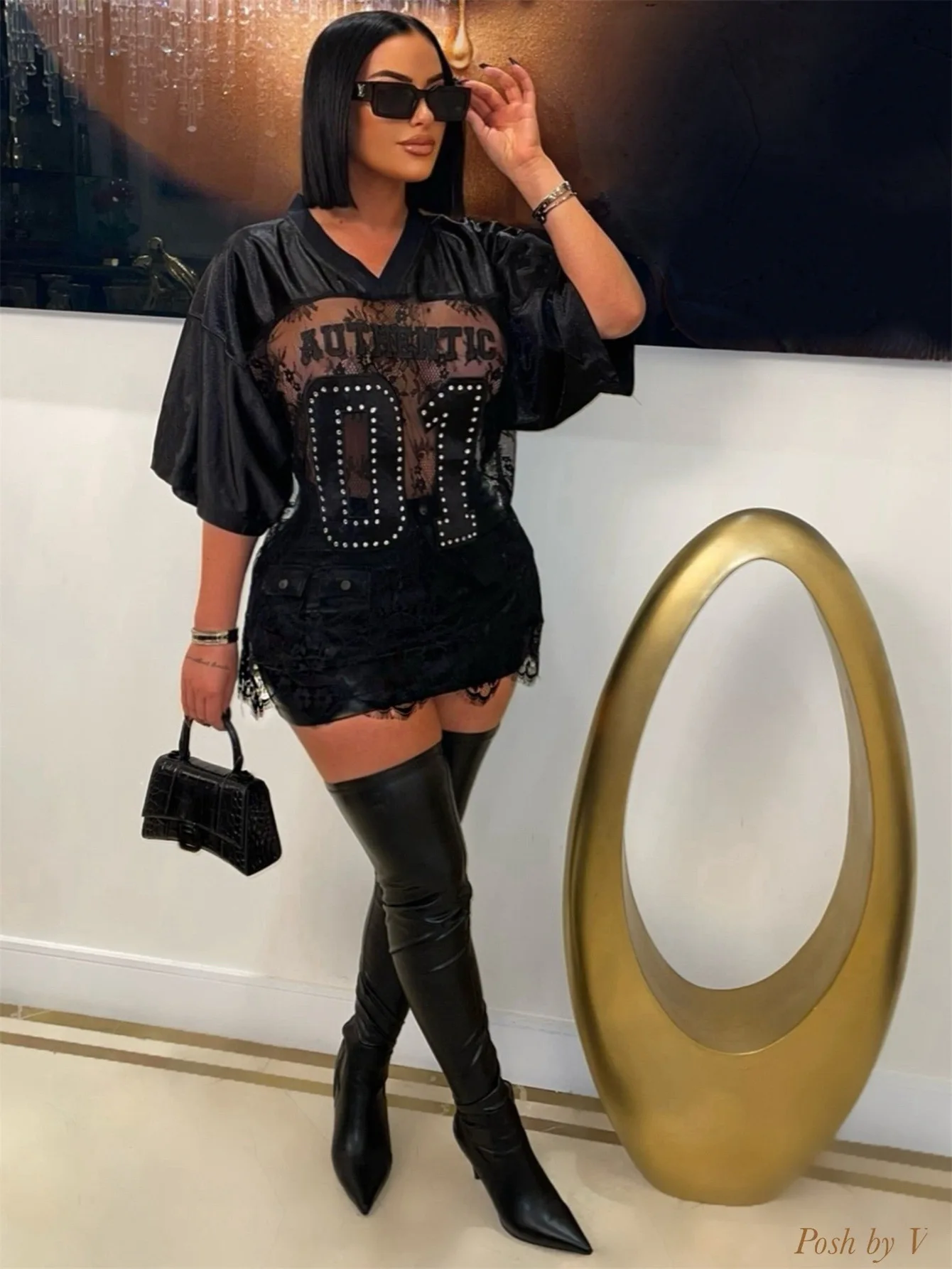 Sexy Graphic Tops Lace Rhinestone T Shirts Fashion Sweatshirts Streetswear 2025 Summer Clothes Women Y2K Letter Tops Tees