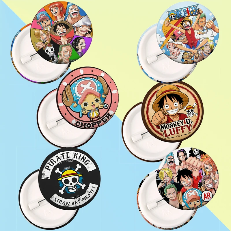 One Piece Anime Badge Anime Peripheral Cartoon Pin Fashion Brooch Kawaii DIY Itbag Clothes Badge Collectible Toys Birthday Gift