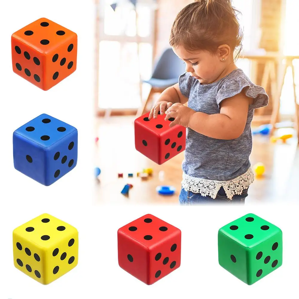 Creative Table Games Accessory 8cm Enlightenment Toy PU Sponge Dice Early Education Dices