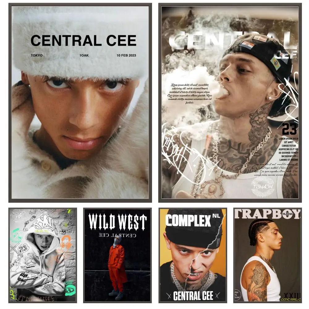 Central Cee UK Rapper Poster Versatile HD Waterproof Wall Art Self-Adhesive Decor for Any Space Ideal Gift