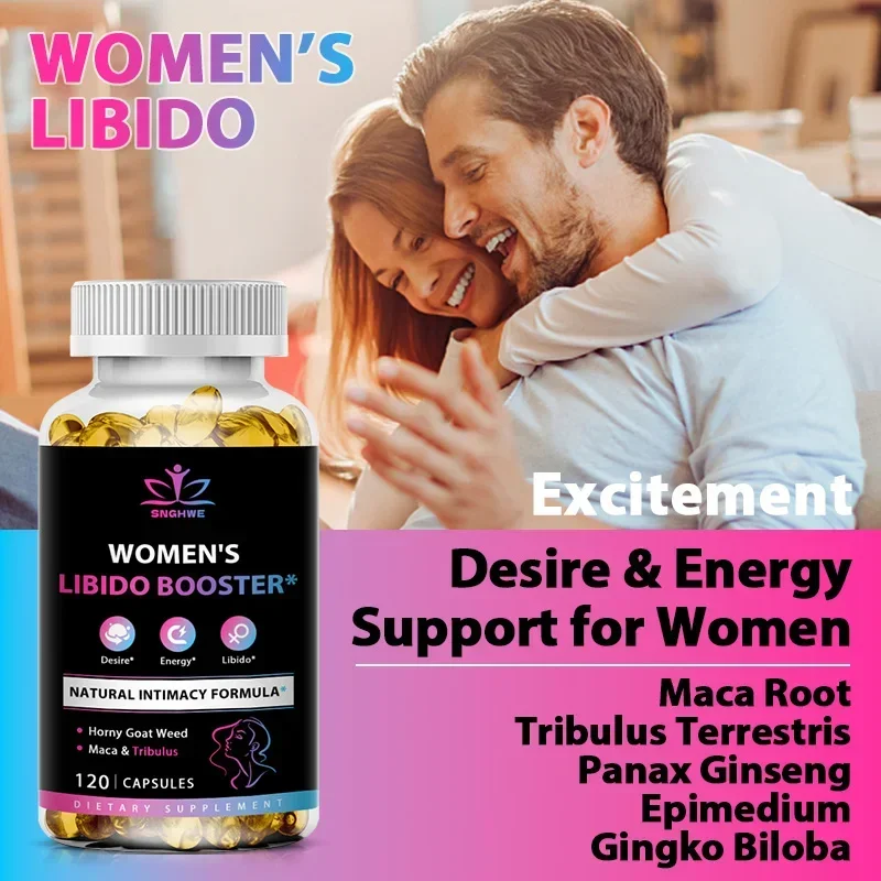 Suplemen vitalitas untuk wanita, mengandung Maca, Thistle, Ginseng, Ginkgo, energi, non-gmo