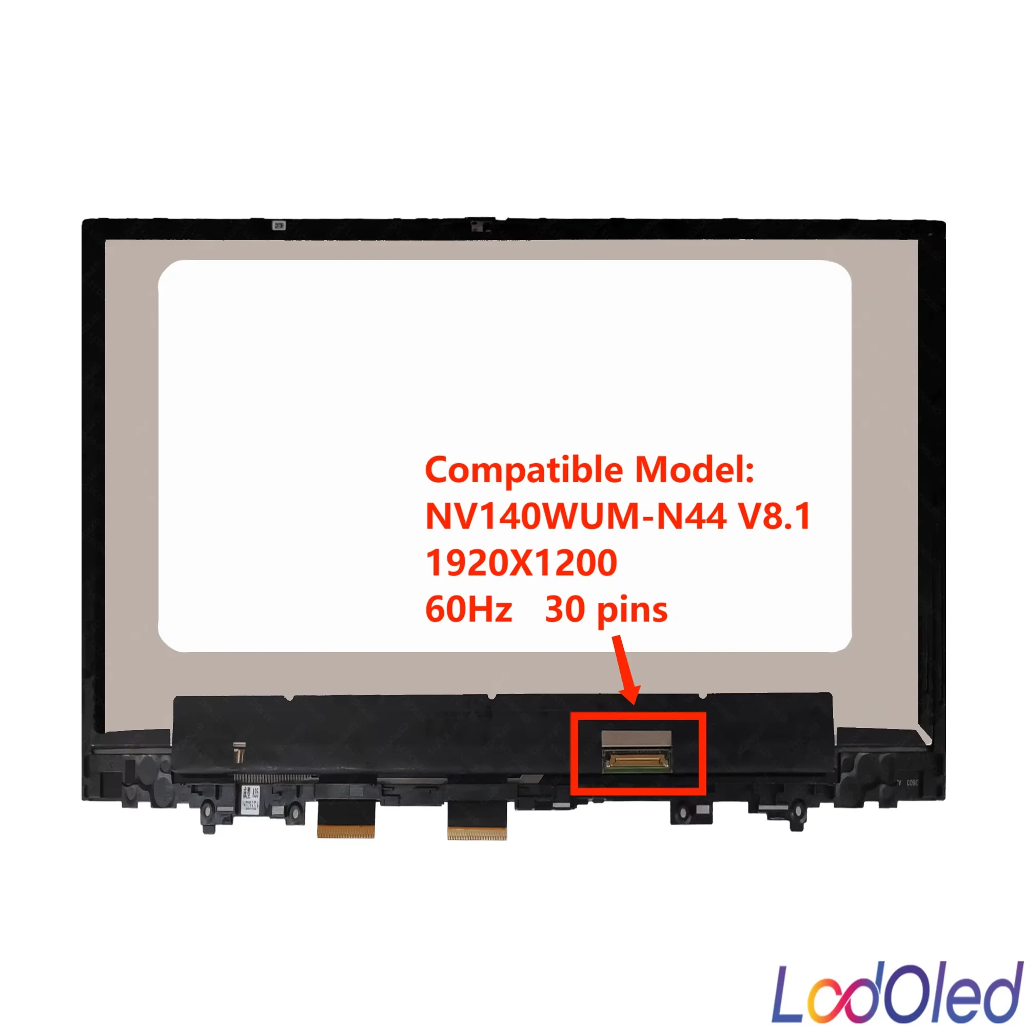 14'' LCD Screen Touch Digitizer Assembly With Frame for ASUS ChromeBook Flip CB3 CB3401FBA 1920x1200 30/Narrow 40Pins 60/120Hz