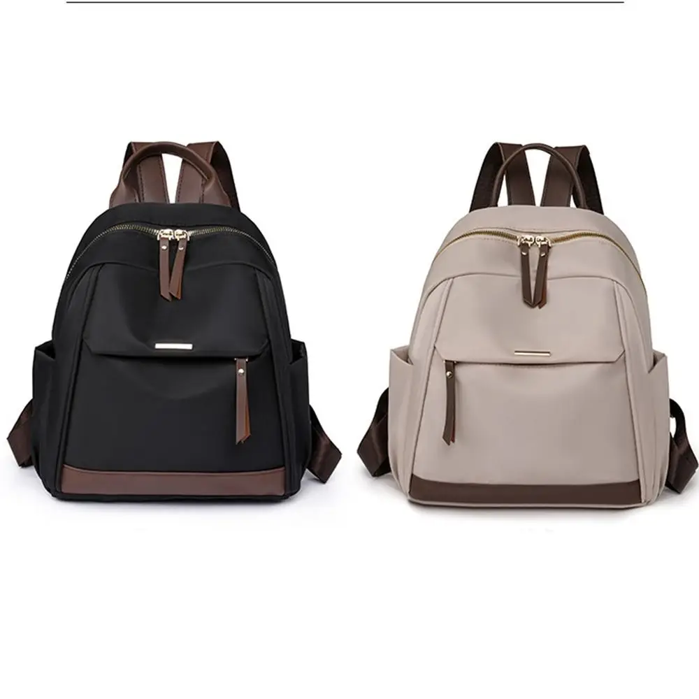 حقيبة ظهر بسيطة من القماش النايلون بسعة كبيرة وخفيفة الوزن للنساء بسحاب مقاومة للماء حقيبة كتف أكسفورد للفتيات #3