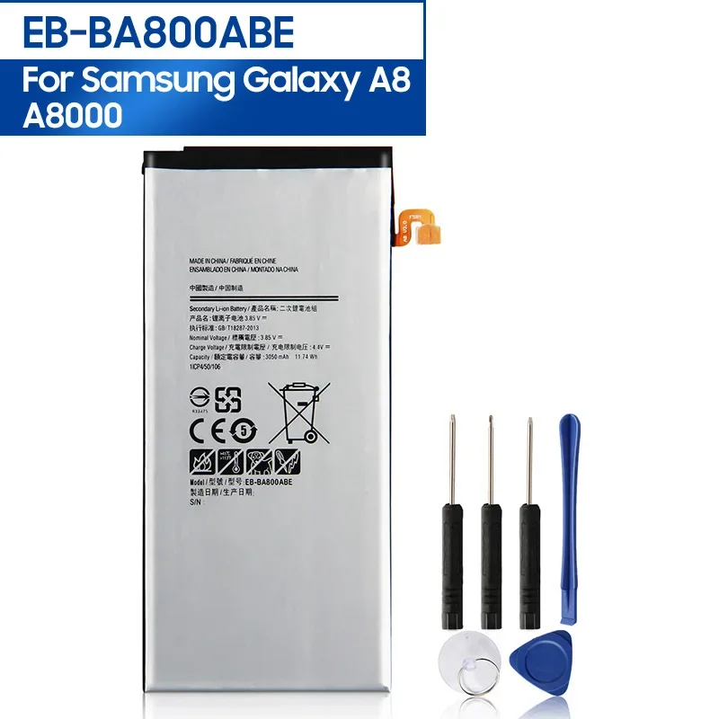 

Replacement Phone Battery EB-BA800ABE For Samsung GALAXY A8 A8000 A800F A800S A800YZ 3050mAh