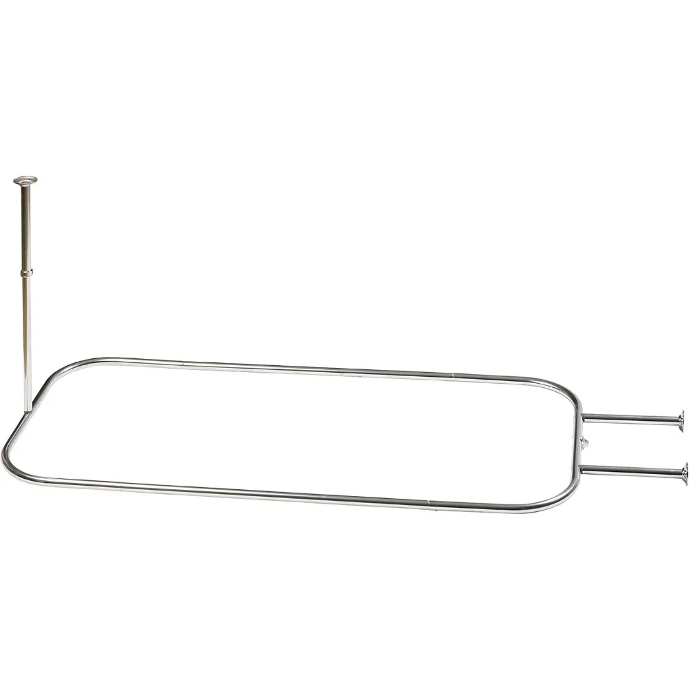 

Hoop-Shaped Shower Curtain Rod for Clawfoot and Freestanding Tubs, Chrome
